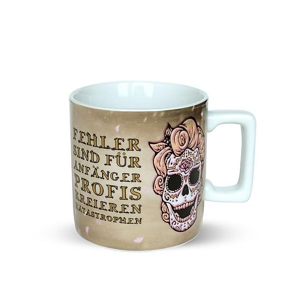 Sugar Skulls Tasse Fehler sind für Anfänger. Profis kreiere