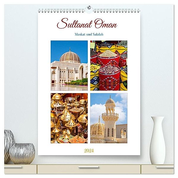 Sultanat Oman - Maskat und Salalah (hochwertiger Premium Wandkalender 2024 DIN A2 hoch), Kunstdruck in Hochglanz, Nina Schwarze
