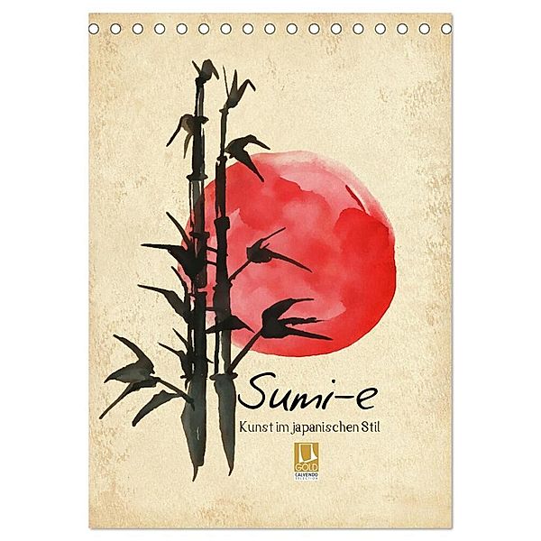 Sumi-e Kunst im japanischen Stil (Tischkalender 2024 DIN A5 hoch), CALVENDO Monatskalender, Lucia