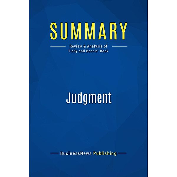 Summary: Judgment, Businessnews Publishing