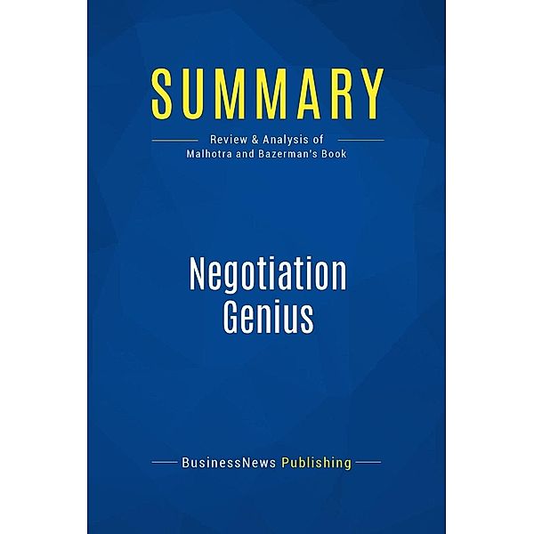 Summary: Negotiation Genius, Businessnews Publishing