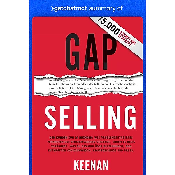 Summary of Gap Selling by Keenan / GetAbstract AG, getAbstract AG