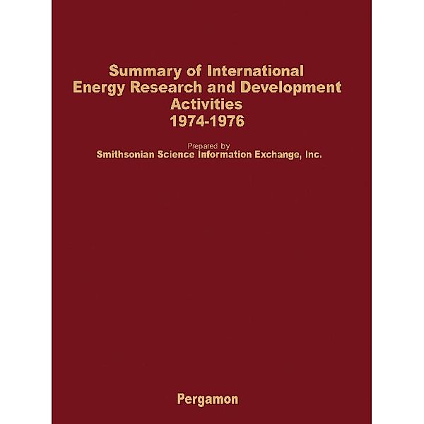 Summary of International Energy Research and Development Activities 1974-1976, Sam Stuart