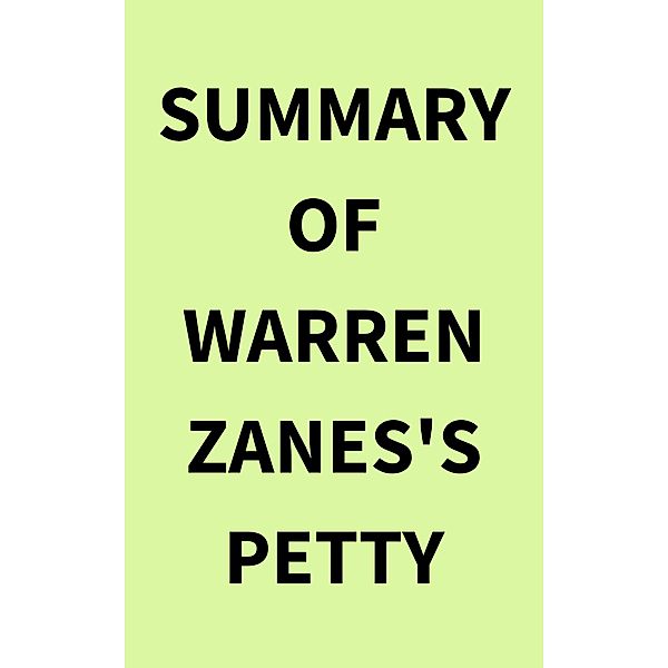 Summary of Warren Zanes's Petty, IRB Media