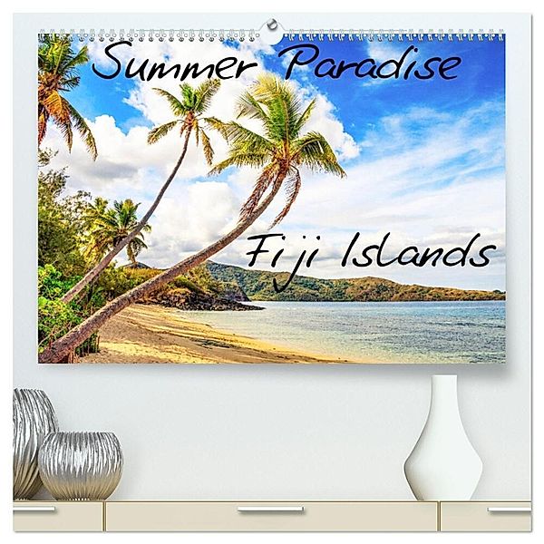 Summer Paradise Fiji (hochwertiger Premium Wandkalender 2024 DIN A2 quer), Kunstdruck in Hochglanz, Tobias Braun