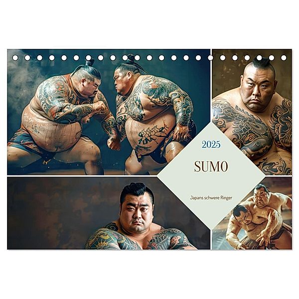 Sumo - Japans schwere Ringer (Tischkalender 2025 DIN A5 quer), CALVENDO Monatskalender, Calvendo, Liselotte Brunner-Klaus