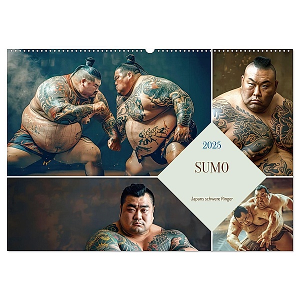 Sumo - Japans schwere Ringer (Wandkalender 2025 DIN A2 quer), CALVENDO Monatskalender, Calvendo, Liselotte Brunner-Klaus