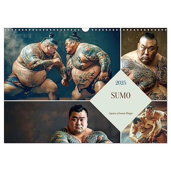 Sumo - Japans schwere Ringer (Wandkalender 2025 DIN A3 quer), CALVENDO Monatskalender, Calvendo, Liselotte Brunner-Klaus
