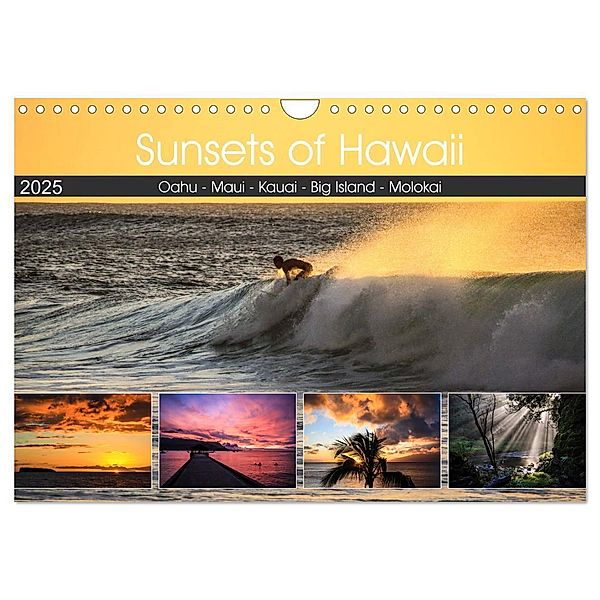 Sunsets of Hawaii (Wandkalender 2025 DIN A4 quer), CALVENDO Monatskalender, Calvendo, Florian Krauss