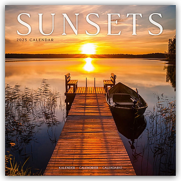 Sunsets - Sonnenuntergänge 2025 - 16-Monatskalender, Avonside Publishing Ltd