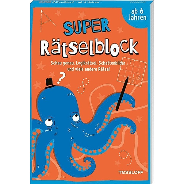 Super Rätselblock ab 6 Jahren. Schau genau, Logikrätsel, Schattenbilder und viele andere Rätsel, Stefan Heine