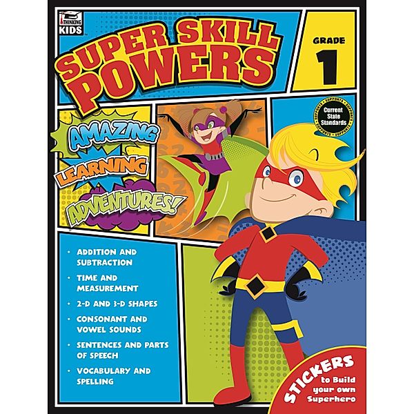 Super Skill Powers, Grade 1, Carson-Dellosa Publishing, Thinking Kids