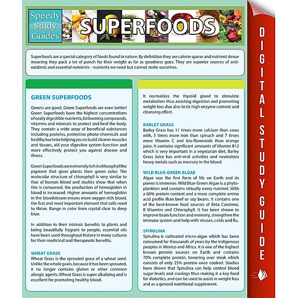 Superfoods (Speedy Study Guides), Speedy Publishing