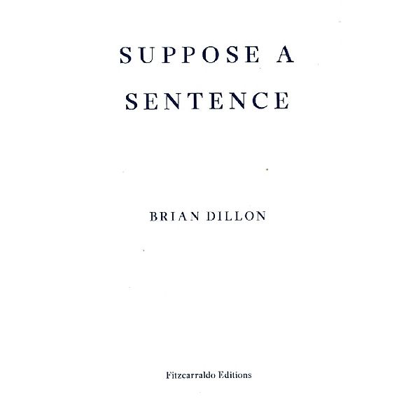 Suppose a Sentence, Brian Dillon