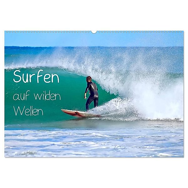 Surfen auf wilden Wellen (Wandkalender 2025 DIN A2 quer), CALVENDO Monatskalender, Calvendo, Marion Meyer © Stimmungsbilder1