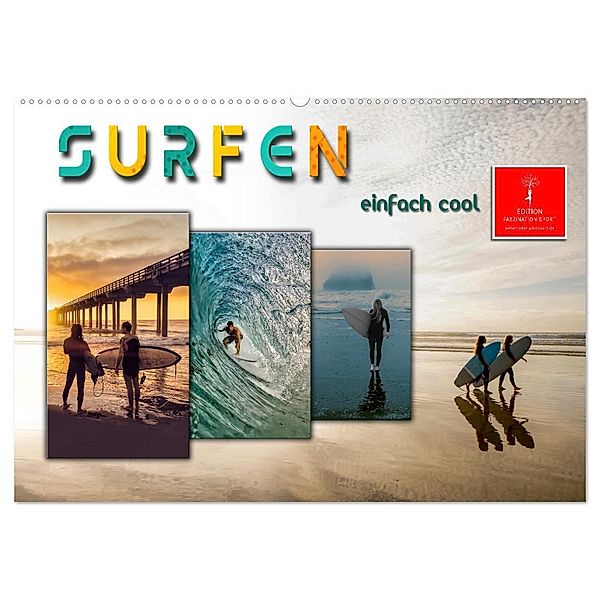 Surfen - einfach cool (Wandkalender 2024 DIN A2 quer), CALVENDO Monatskalender, Peter Roder