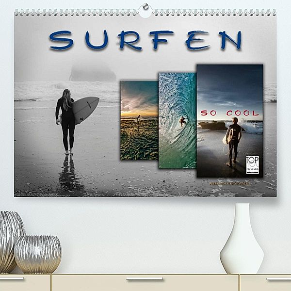 Surfen - so cool (Premium, hochwertiger DIN A2 Wandkalender 2023, Kunstdruck in Hochglanz), Peter Roder