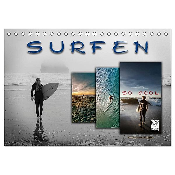 Surfen - so cool (Tischkalender 2024 DIN A5 quer), CALVENDO Monatskalender, Peter Roder