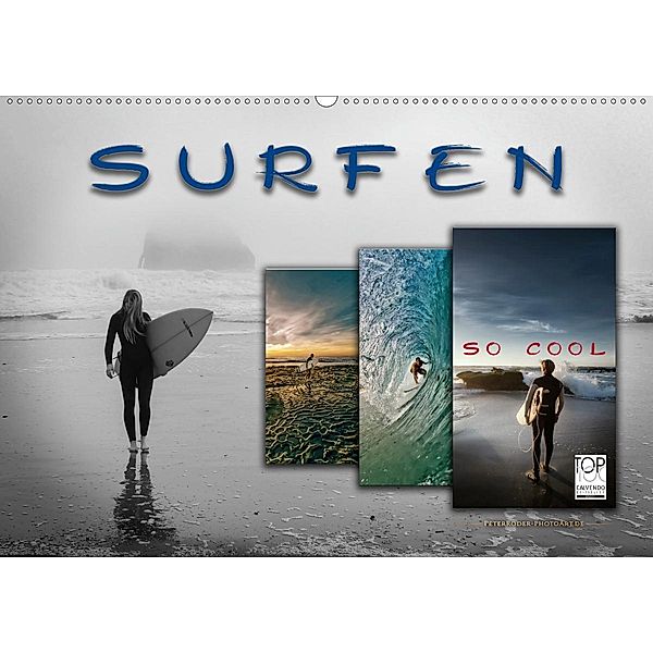 Surfen - so cool (Wandkalender 2021 DIN A2 quer), Peter Roder