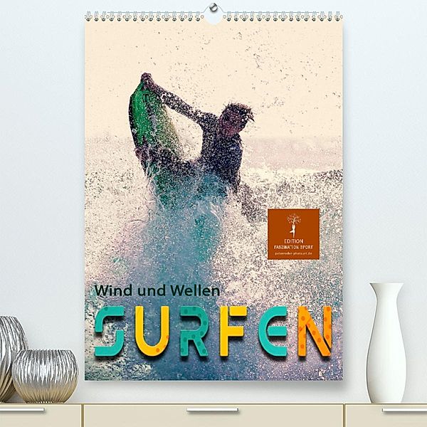 Surfen, Wind und Wellen (Premium, hochwertiger DIN A2 Wandkalender 2023, Kunstdruck in Hochglanz), Peter Roder