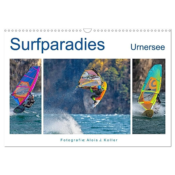 Surfparadies Urnersee (Wandkalender 2024 DIN A3 quer), CALVENDO Monatskalender, Alois J. Koller