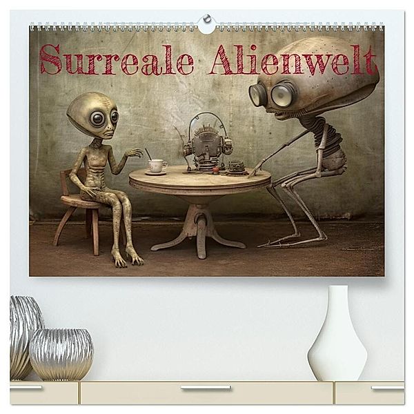 Surreale Alienwelt (hochwertiger Premium Wandkalender 2025 DIN A2 quer), Kunstdruck in Hochglanz, Calvendo, Cathrin Illgen