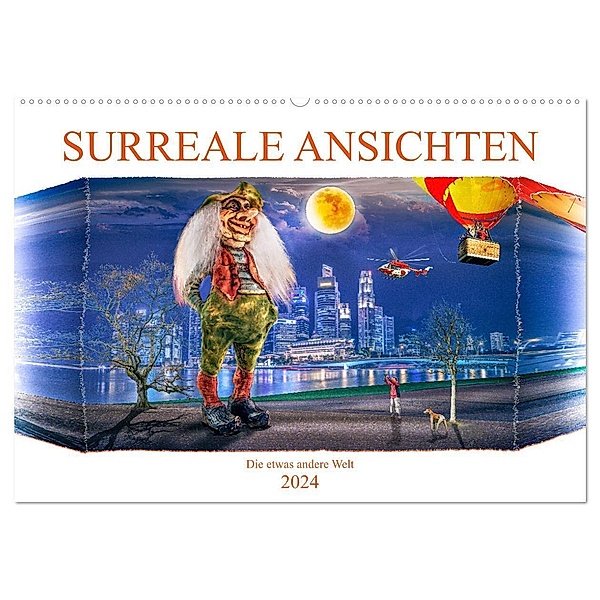Surreale Ansichten (Wandkalender 2024 DIN A2 quer), CALVENDO Monatskalender, Dieter Gödecke