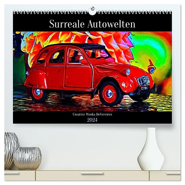 Surreale Autowelten (hochwertiger Premium Wandkalender 2024 DIN A2 quer), Kunstdruck in Hochglanz, Jean-Louis Glineur / DeVerviers