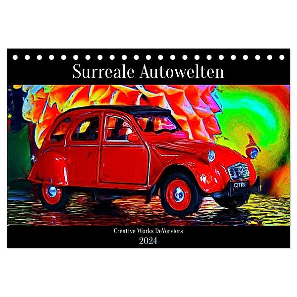 Surreale Autowelten (Tischkalender 2024 DIN A5 quer), CALVENDO Monatskalender, Jean-Louis Glineur / DeVerviers