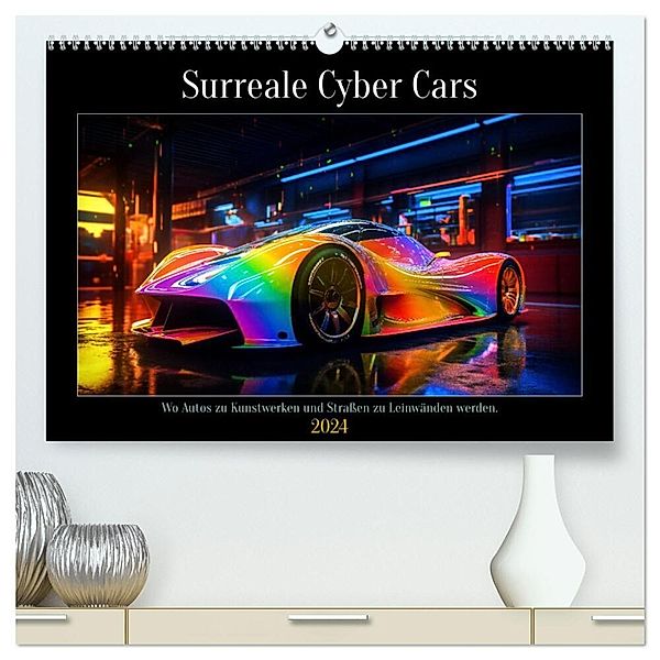 Surreale Cyber Cars (hochwertiger Premium Wandkalender 2024 DIN A2 quer), Kunstdruck in Hochglanz, Steffen Gierok-Latniak