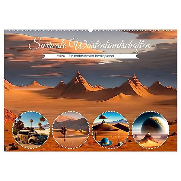 Surreale Wüstenlandschaften (Wandkalender 2024 DIN A2 quer), CALVENDO Monatskalender, Ursula Di Chito