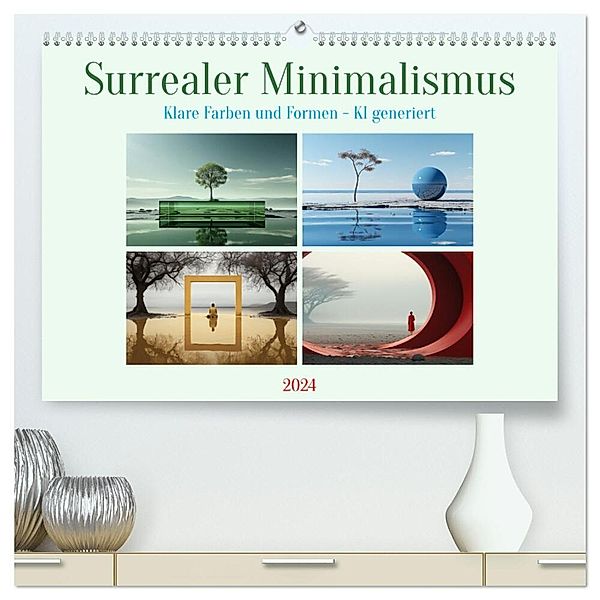 Surrealer Minimalismus (hochwertiger Premium Wandkalender 2024 DIN A2 quer), Kunstdruck in Hochglanz, Cathrin Illgen