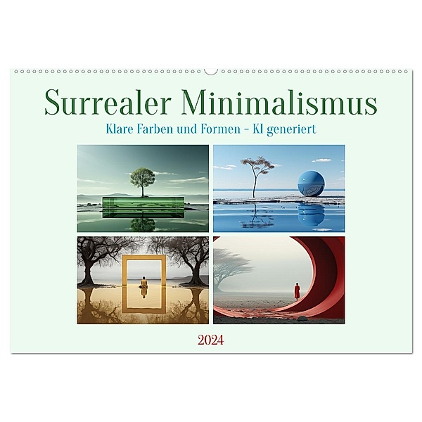 Surrealer Minimalismus (Wandkalender 2024 DIN A2 quer), CALVENDO Monatskalender, Cathrin Illgen