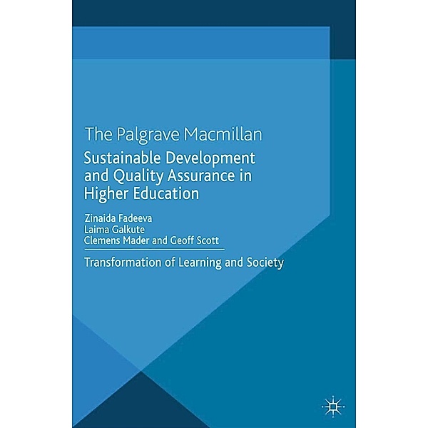 Sustainable Development and Quality Assurance in Higher Education / Palgrave Studies in Global Higher Education