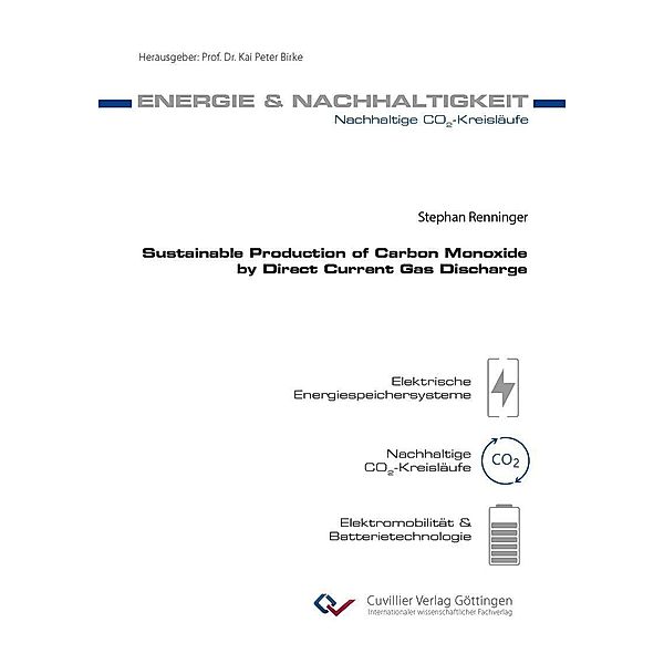 Sustainable Production of Carbon Monoxide by Direct Current Gas Discharge / SAGE Gebührentabellen Bd.12