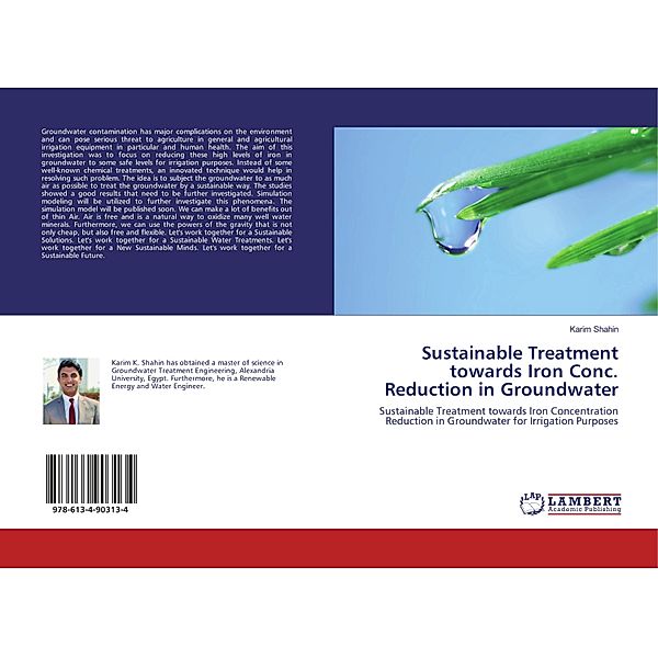 Sustainable Treatment towards Iron Conc. Reduction in Groundwater, Karim Shahin