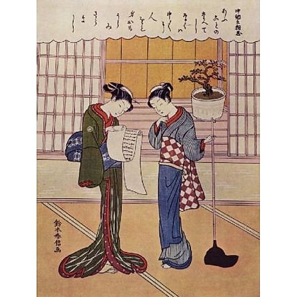 Suzuki Harunobu - Zwei Mädchen auf einer Veranda - 100 Teile (Puzzle)