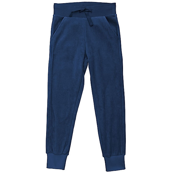 Maxomorra Sweat-Hose VELOUR SOLID in navy