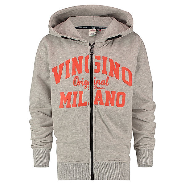 Vingino Sweat-Jacke B-LOGO mit Kapuze meliert in grau