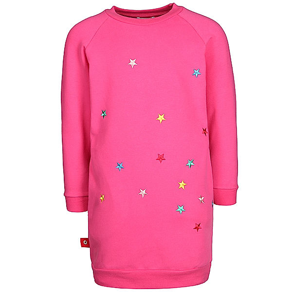 Volltreffer Sweat-Kleid BUNTE STERNE in pink