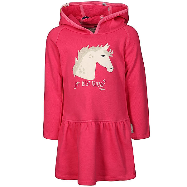 Sigikid Sweat-Kleid MINI – SPARKLING PONY mit Kapuze in pink