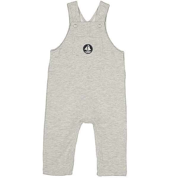 Petit Bateau Sweat-Latzhose FACETIE meliert in hellgrau