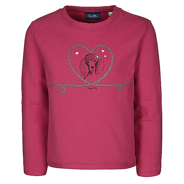 Sanetta Sweat-Shirt POODLE LOVE in beere