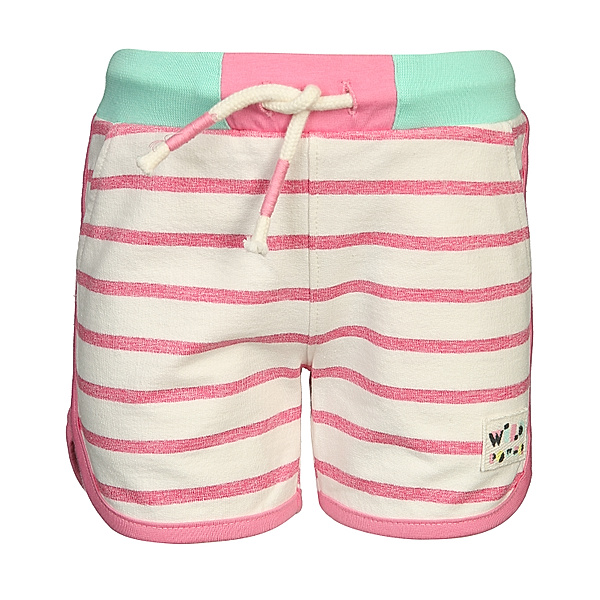 Sigikid Sweat-Shorts WILD gestreift in weiß/pink