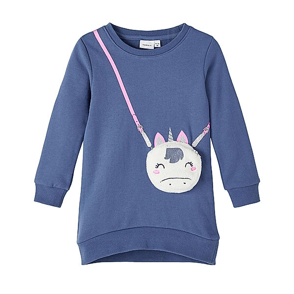 name it Sweat-Tunika NMFTONA UNICORN in bijou blue