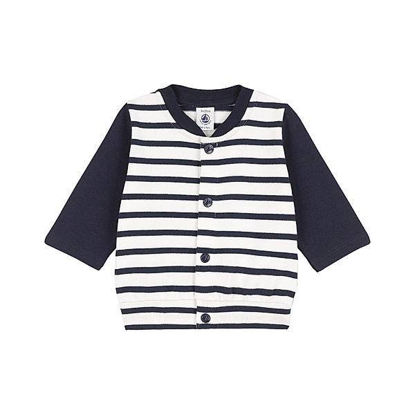 Petit Bateau Sweatjacke BELLINI in marshmallow/smoking