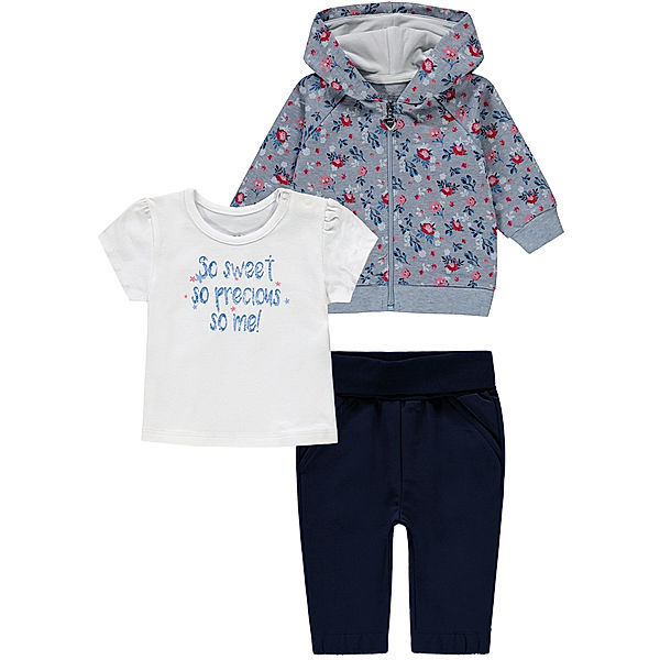 Kanz Sweatjacke MARINE SUMMER mit Shirt und Hose in blau