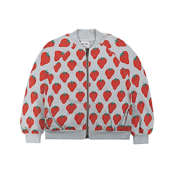 Bobo Choses Sweatjacke STRAWBERRY in light grey