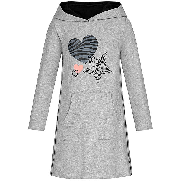 happy girls Sweatkleid COZY mit Kapuze in grey melange