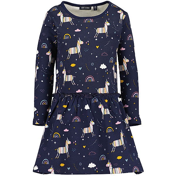 BLUE SEVEN Sweatkleid FUNNY UNICORN in ultramarin